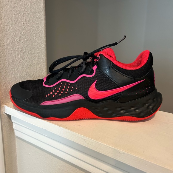 Nike Fly By Mid 3 Black Siren Red Pink Bright Basketball DD9311-002 Mens Sz 11.5 - Picture 2 of 9